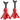 Jack stand 3 tons load capacity 2 pieces support stand incl. safety pin 10-level height adjustable red
