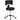 Rolling stool, height-adjustable salon chair made of PU leather with cushioned seat, backrest and casters, black