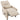Recliner chair with massage & heat, reclining function, 2 side pockets and pull-out footrest, beige