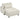 Sofa bed with cushions, foam, convertible into a bed, cup holder, cream white