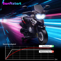 Electric motorcycle for children aged 18-36 months, ride-on vehicle, training wheels, lights, music, plastic (8)