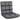 Armchair guest mattress floor chair, adjustable backrest, velour look, 55 cm x 71 cm x 53.5 cm, gray