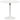 Dining table for 2 people, round tabletop Ø80 cm, MDF and steel, non-slip, white, 75H cm