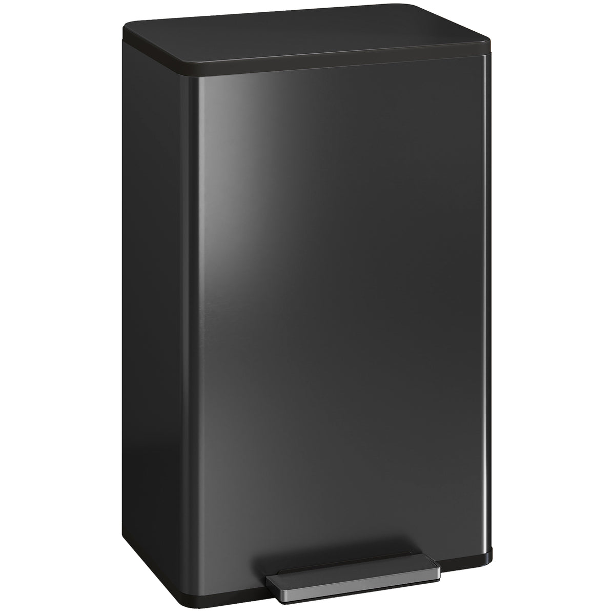Kitchen Trash Can 45 Liter Step-On Garbage Bin with Soft-Close Lid, Removable Inner Bucket
