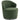 Accent chair, 360-degree swivel, modern swivel armchair with circular base, for living room and bedroom, green