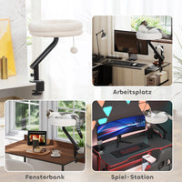 Cat desk bed, cat bed for desk with 360° rotation, adjustable height, cat lounger with removable (6)