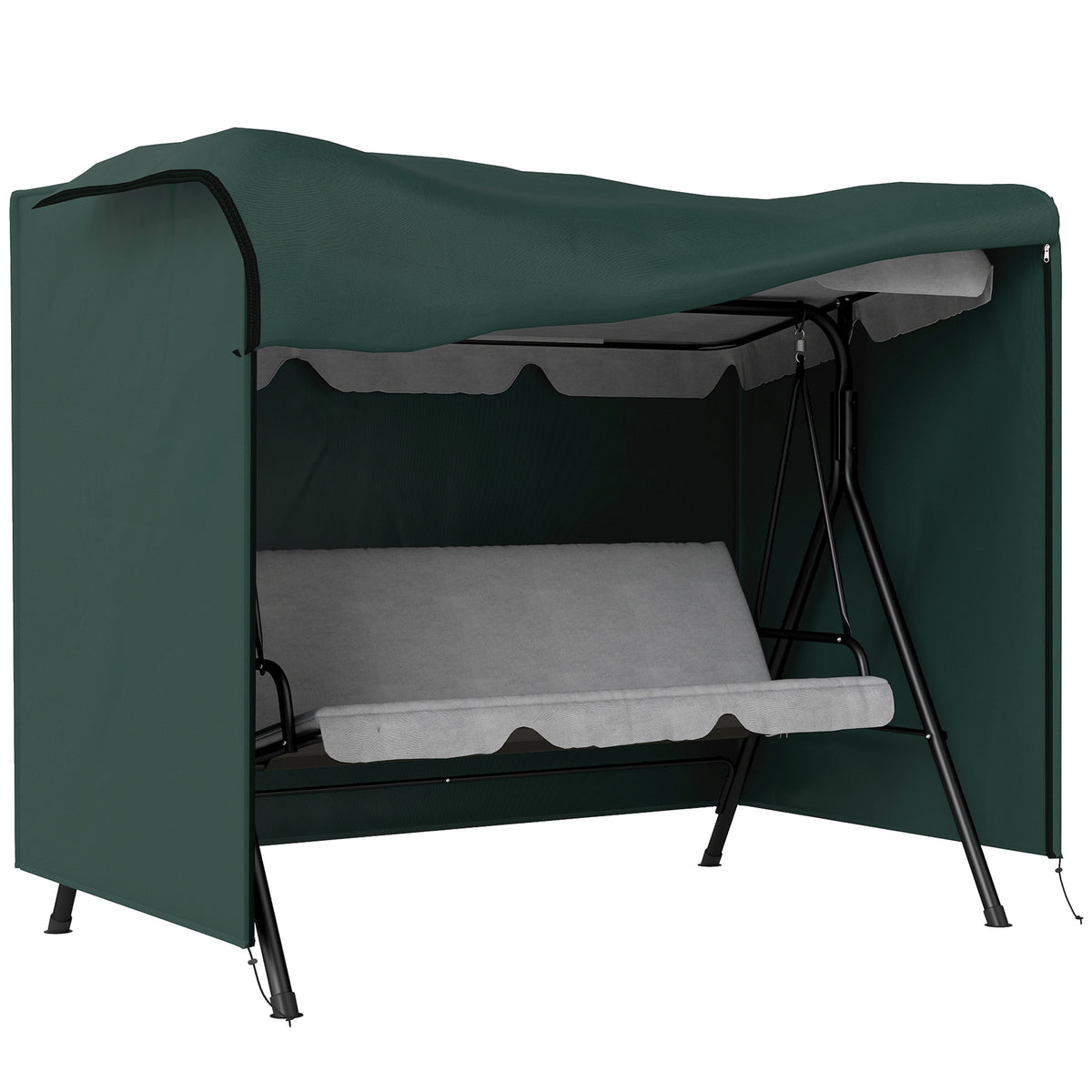 Patio Swing Cover 3-Seater, 600D Oxford Water-Repellent Winter-Proof Protective Cover for Garden Swing