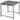 Garden table garden side table table garden furniture with tempered glass polyrattan + aluminium grey 50 x 49.5