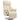 Recliner chair, reclining function, leather look, footrest, up to 150 kg, 78 x 80 x 109 cm, cream