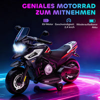 Electric motorcycle for children aged 18-36 months, ride-on vehicle, training wheels, lights, music, plastic (4)