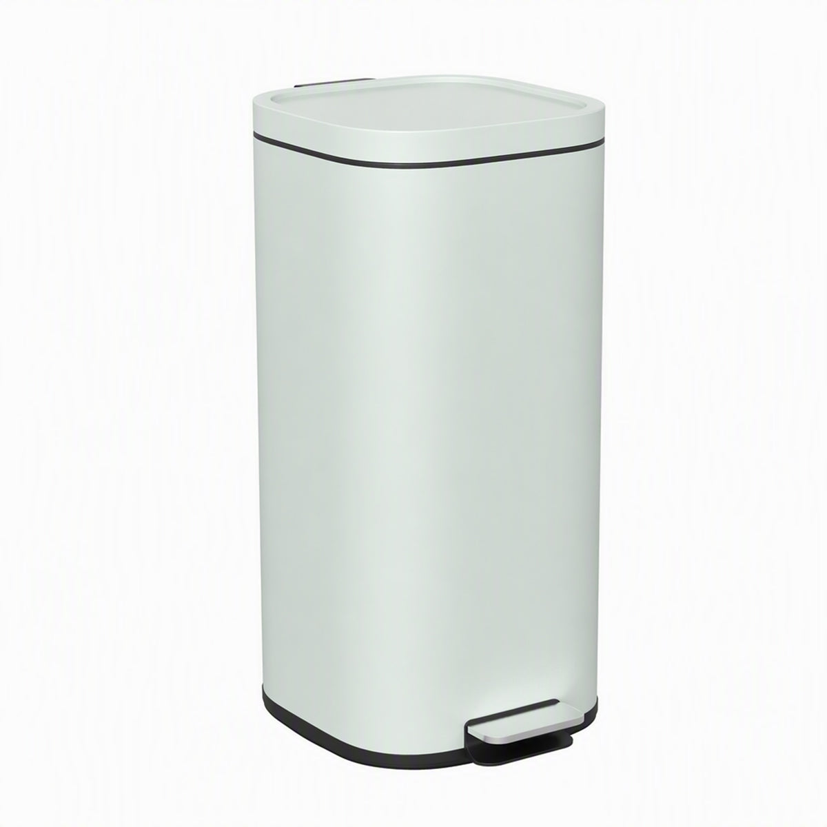 30L Kitchen Trash Can Pedal Bin with Lid, Soft-Close and Stay-Open Function for Kitchen, Home