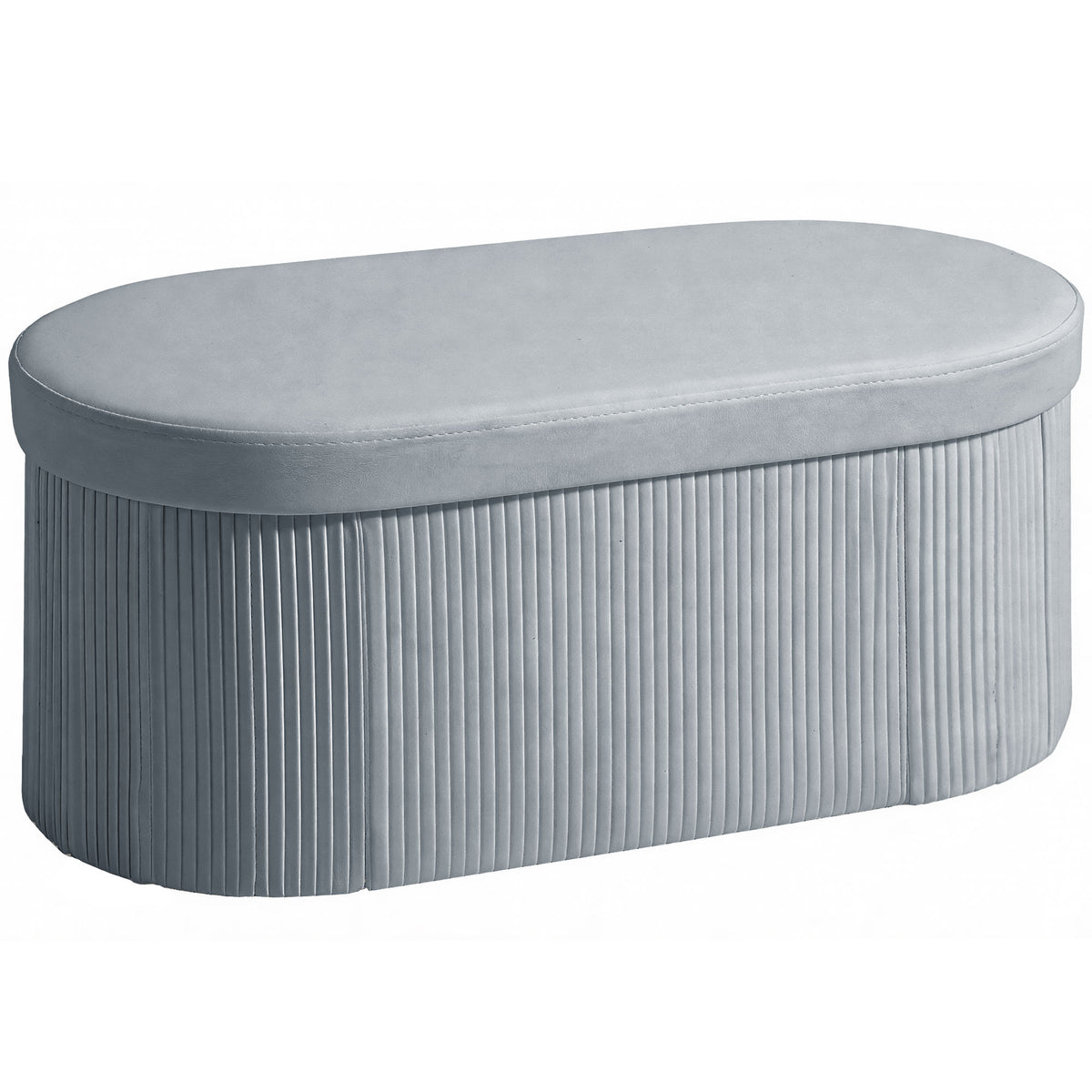 Storage Bench with Folding Seat, Velvet-Look Upholstered Bench for Living Room, 76 x 38 x 35 cm, Dark Gray