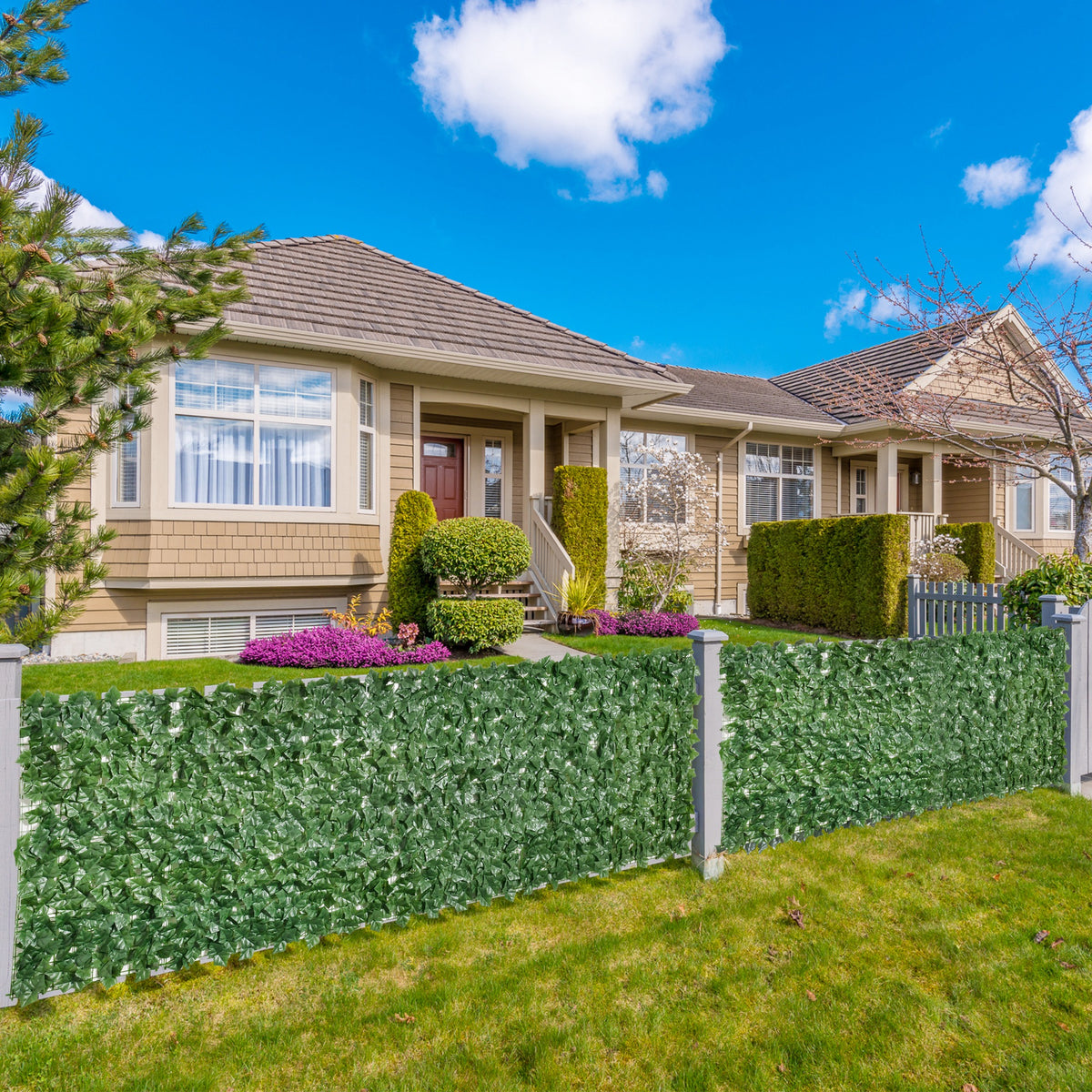 Artificial hedge privacy screen, UV-protected privacy screen, green balcony privacy screen, fence privacy screen (2)