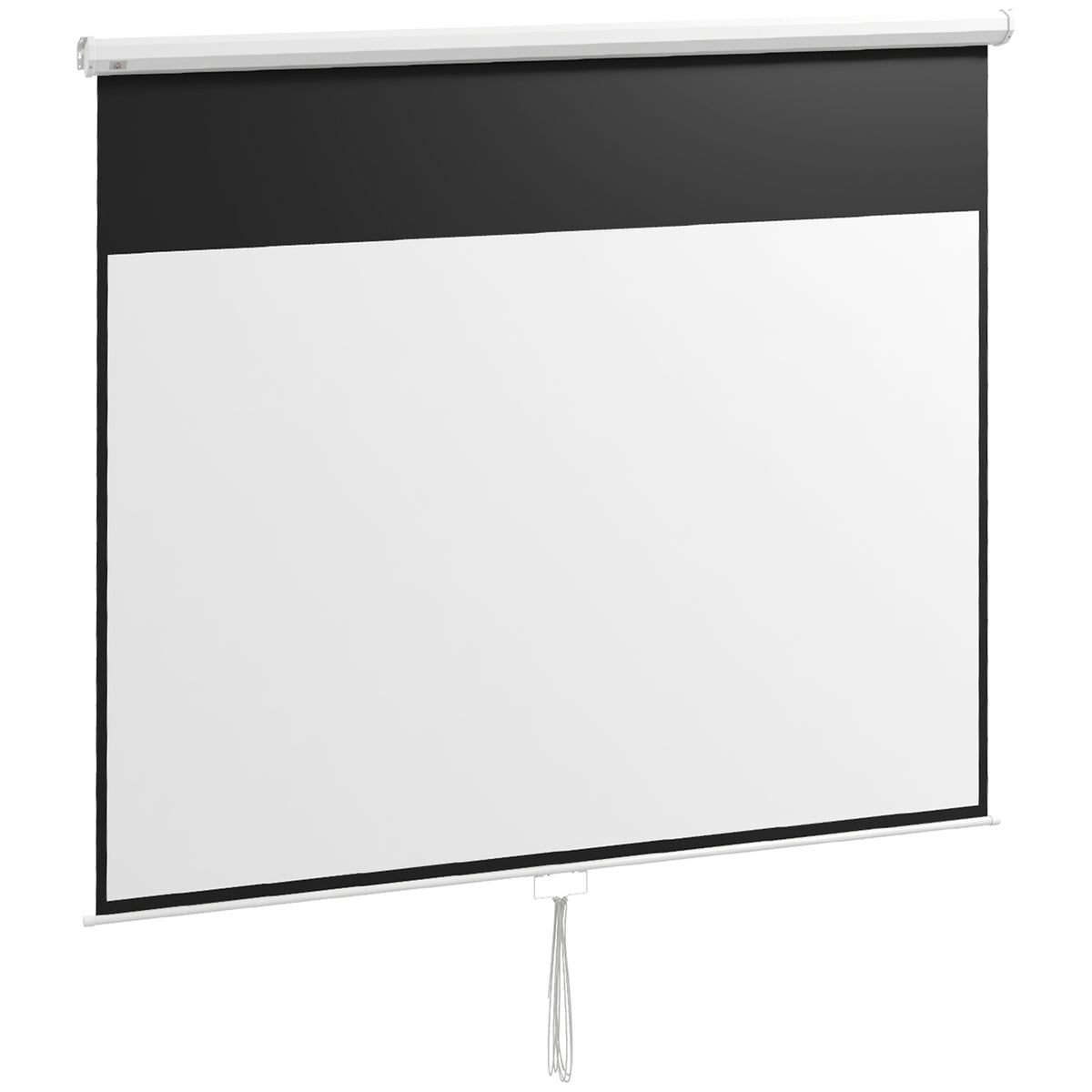 Projector screen, 120 inch, 16:9 format, wall or ceiling mount, white